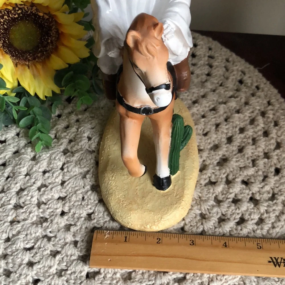 Ghost Cowboy On Horse Halloween Figurine - Western